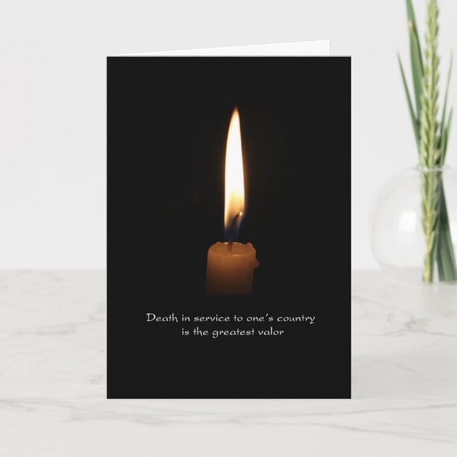 Military Sympathy Candle Card (Front)