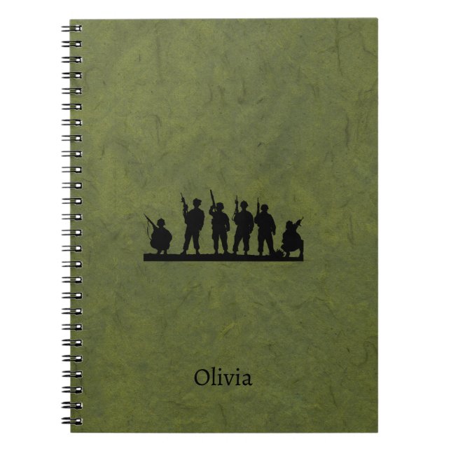 Military Tactical Team– Army Silhouette  Notebook (Front)