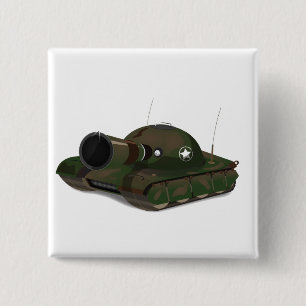 Military Tank 15 Cm Square Badge