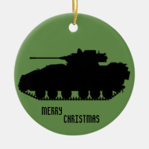 Military Tank Ceramic Tree Decoration