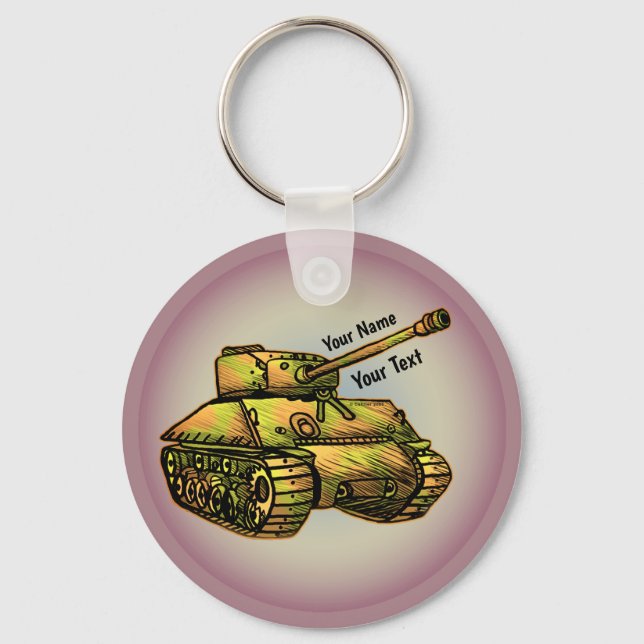 Military Tank   keychain (Front)