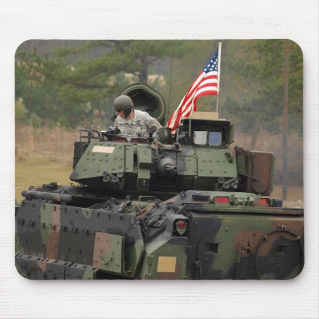 military tank with us flag mousepad (Front)