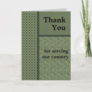 Military Thank You Card