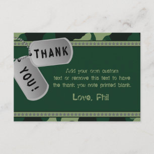 Military Thank You Cards