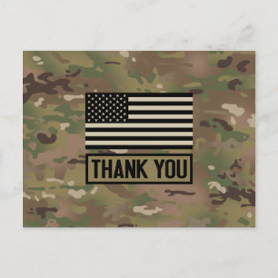 Military - Thank You Postcard