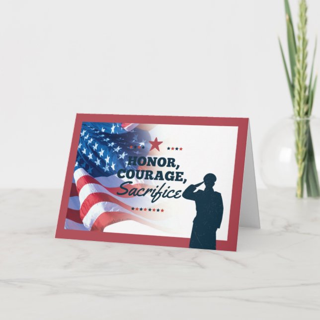 Military Thank You Veterans Card (Front)