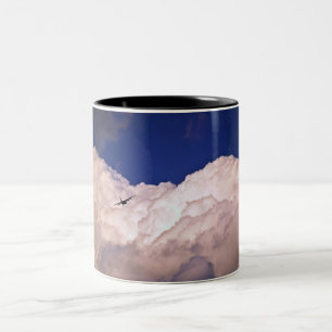 Military Transport Aeroplane by Shirley Taylor Two-Tone Coffee Mug