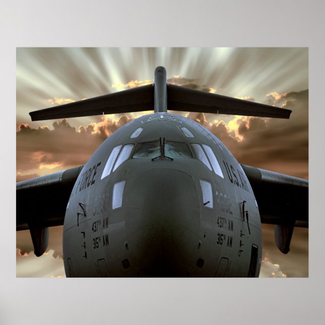 MILITARY TRANSPORT GLOBEMASTER C-17 POSTER (Front)