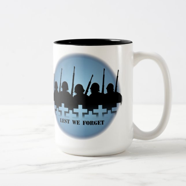 Military Tribute Mug War Peace Lest we Forget Cups (Right)