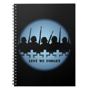 Military Tribute Notebook Lest We Forget Books