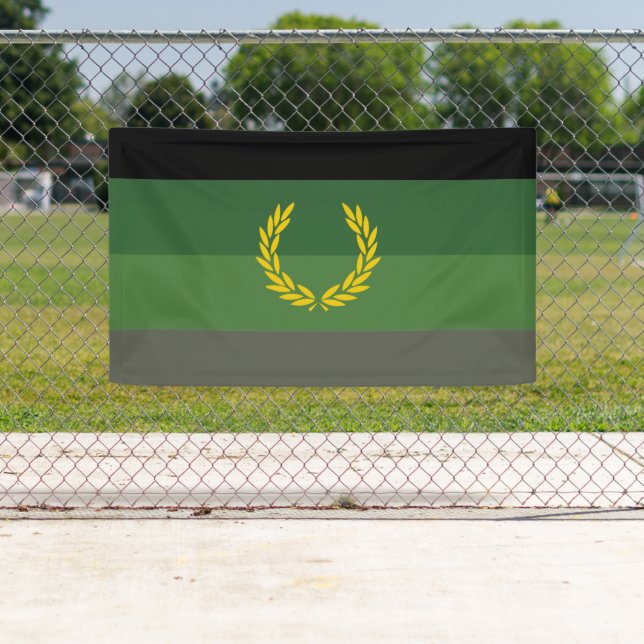 Military Uniform Pride Flag Banner (Insitu)