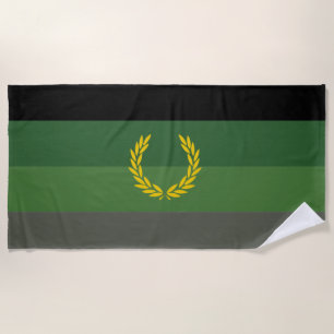 Military Uniform Pride Flag Beach Towel