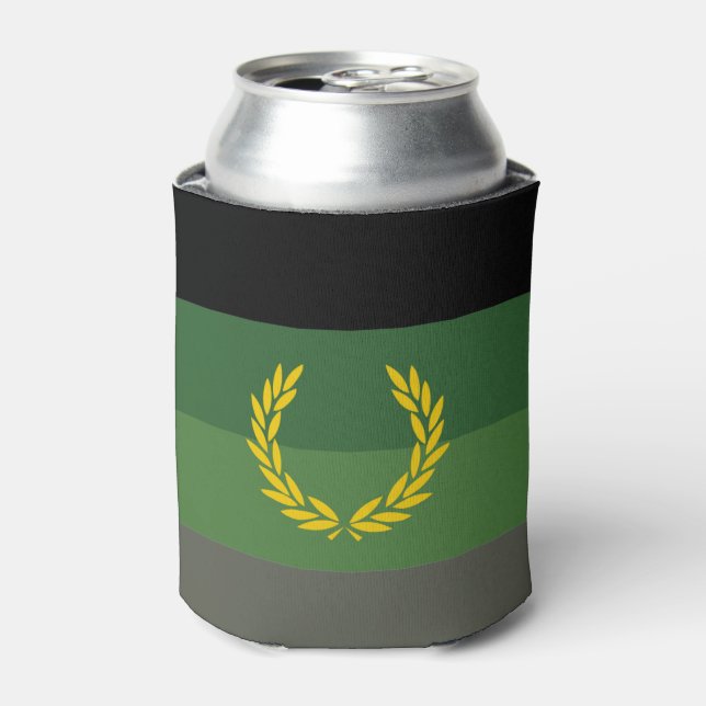 Military Uniform Pride Flag Can Cooler (Can Front)