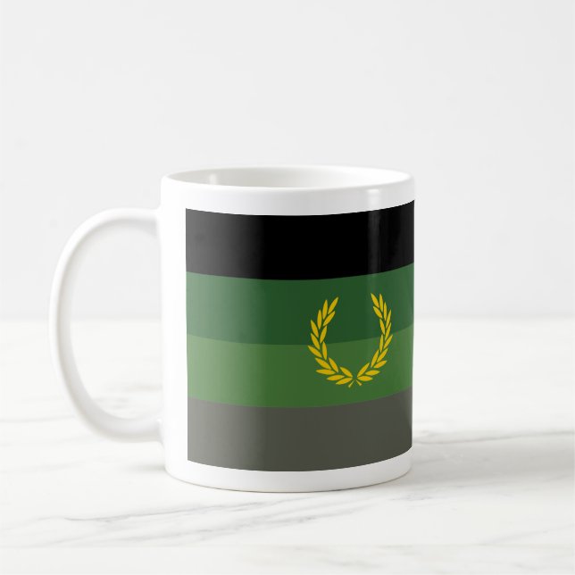 Military Uniform Pride Flag Coffee Mug (Left)