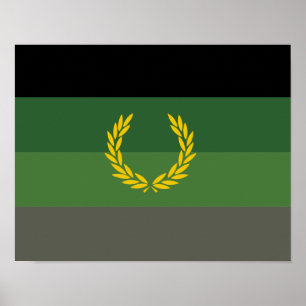 Military Uniform Pride Flag Poster