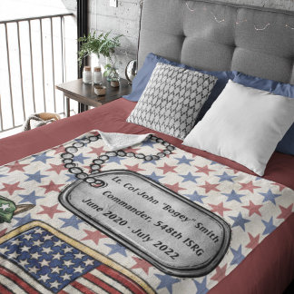 Military Unique Going Away Gift Fleece Blanket