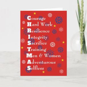 Military USA Customisable Merry Christmas Holiday Card