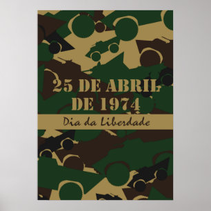 Military vehicle camouflage pattern poster