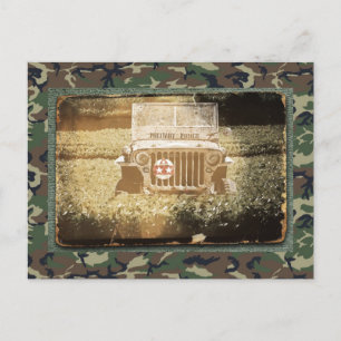 Military Vehicle Postcard