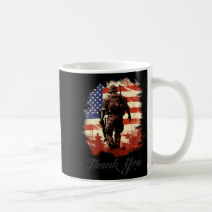 Military Veteran American Flag Thank Memorial Day Coffee Mug