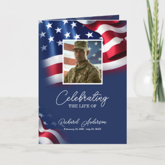 Military Veteran Celebration Of Life, USA flag Program