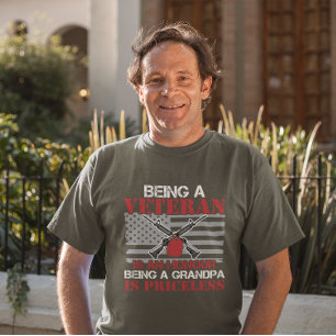 Military Veteran Grandpa Patriotic T-Shirt