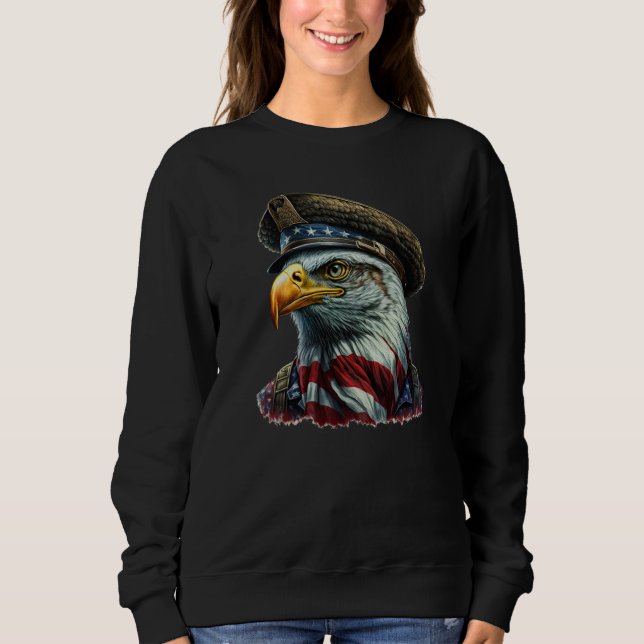 Military Veteran Patriotic American Flag  7 Sweatshirt (Front)
