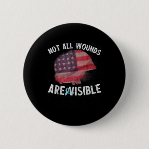 Military Veteran Post Traumatic Ptsd Mental Health 6 Cm Round Badge
