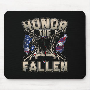 Military Veteran Soldier American Flag Trump Gift Mouse Pad