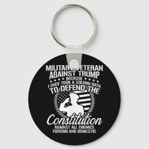 Military Veterans Against Trump 2020 Usa Election Key Ring