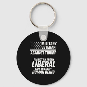 Military Veterans Against Trump Liberal Usa Electi Key Ring