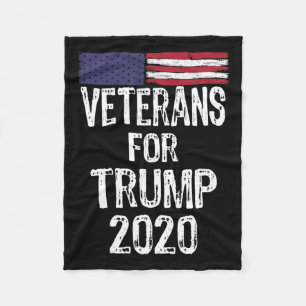 Military Veterans For Trump 2020 Election Anti Joe Fleece Blanket