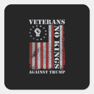 Military Veterans Protest Flag Patriotic Freedom Square Sticker