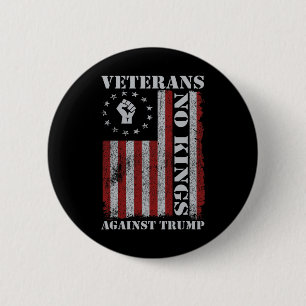 Military Veterans Protest Usa Flag No Kings Americ 6 Cm Round Badge