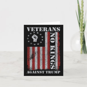 Military Veterans Protest Usa Flag No Kings Americ Card