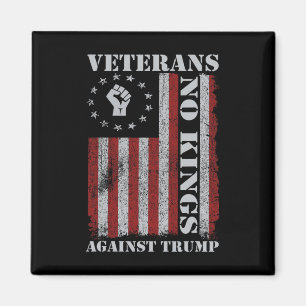 Military Veterans Protest Usa Flag No Kings Americ Magnet