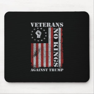 Military Veterans Protest Usa Flag No Kings Americ Mouse Pad