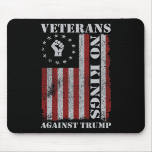 Military Veterans Protest Usa Flag No Kings Americ Mouse Pad