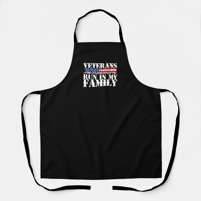 Military Veterans Run in My Family - Running Apron (Front)