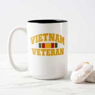 Military VIETNAM VETERAN Service Two-Tone Coffee Mug