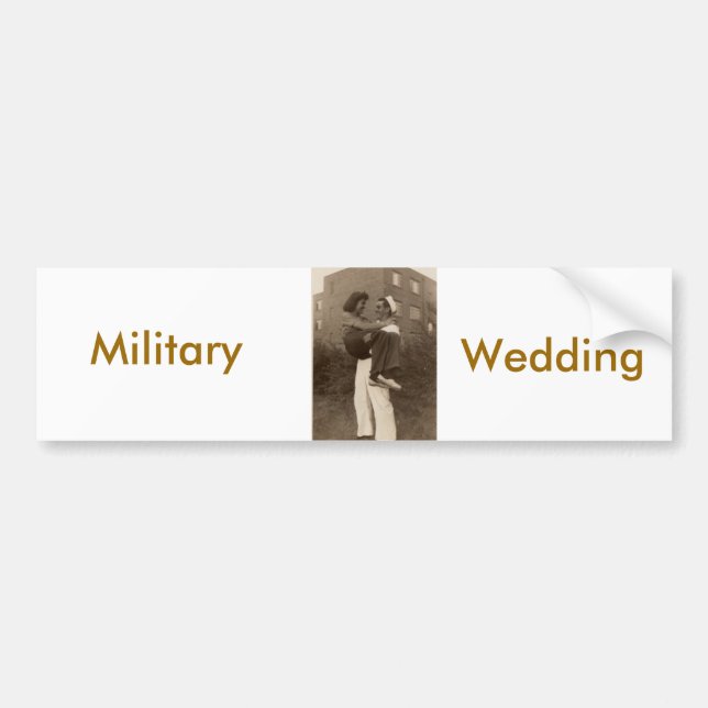 Military Wedding Bumper Sticker (Front)