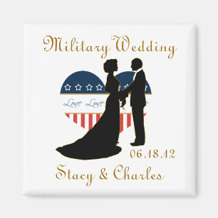 Military Wedding Favour Personalised Magnet