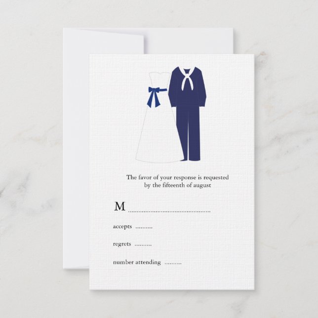Military Wedding RSVP Cards (Front)