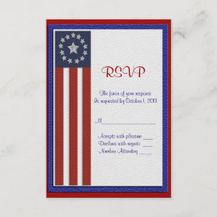 Military wedding RSVP response card