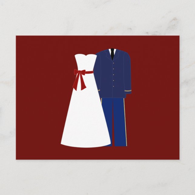 Military Wedding Wedding Response Cards (Front)