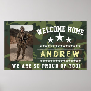 Military Welcome Home Banner - Army National Guard Poster