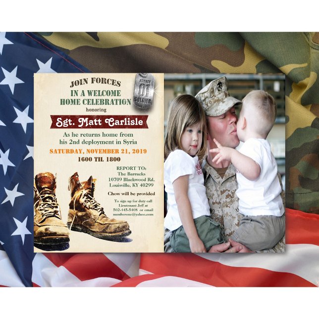 Military Welcome Home Celebration Invitation (Creator Uploaded)