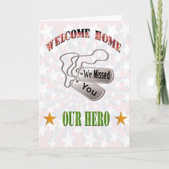 Military Welcome Home Miss You Card (Front)