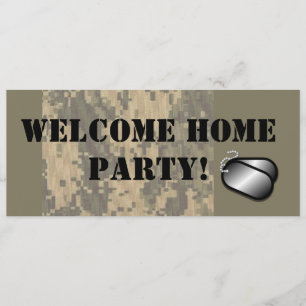 Military Welcome Home Party Custom Invitation