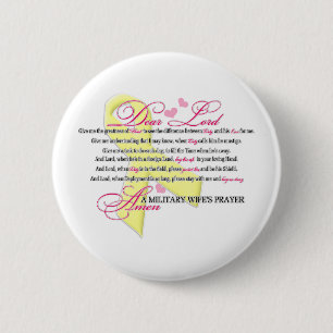 Military Wifes Prayer 6 Cm Round Badge